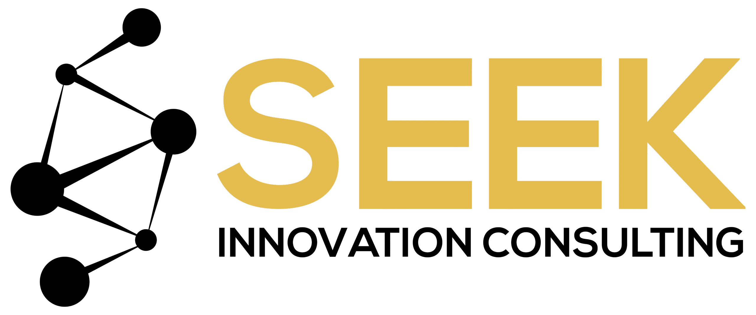 Seek innovation consulting logo Gold and Black